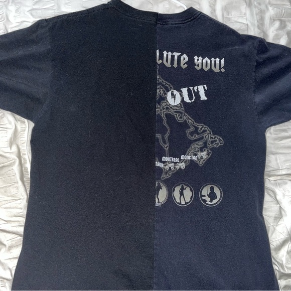 VINTAGE Reconstructed AC/DC Black Tee - Picture 2 of 2